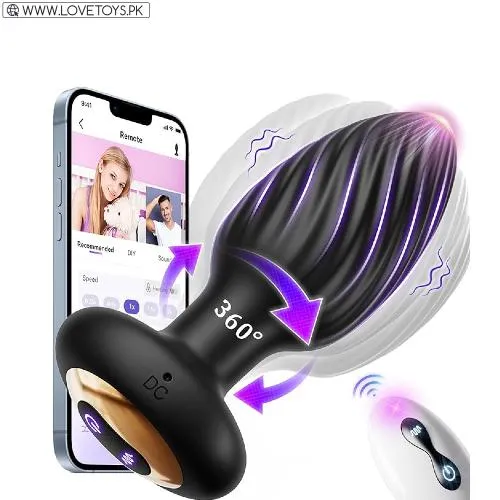 360° Rotating Prostate Massager Anal Butt Plug Sex Toy in Pakistan