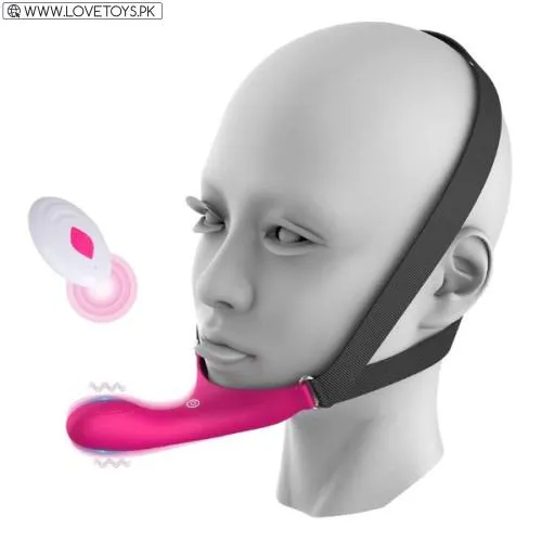 Strap-On Face Chin Harness Vibrator Dildo