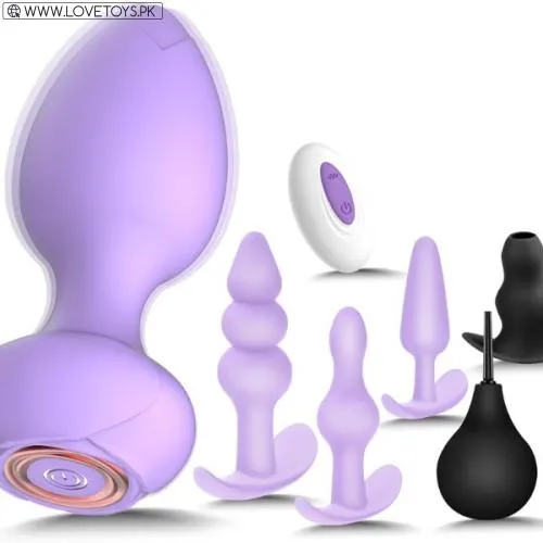 6 Pack Training Kit Set Silicone Vibrating Butt Plug