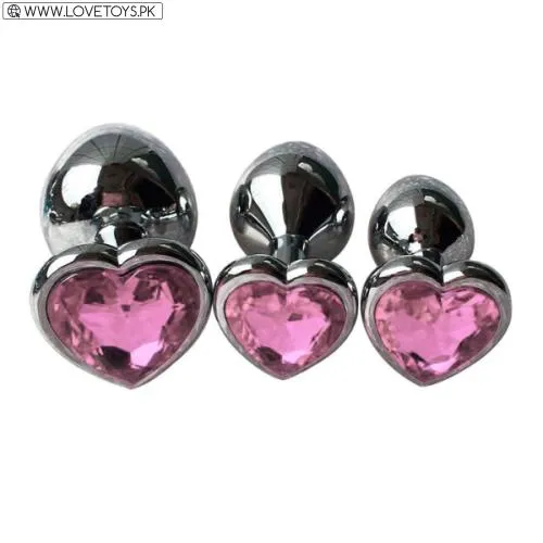 3 Pcs Set Luxury Metal Butt Plug Toys
