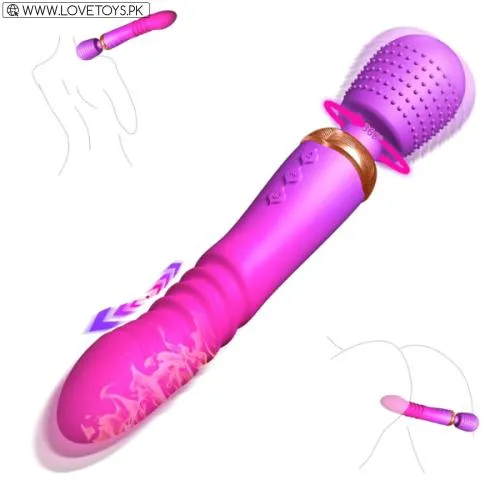 Thrusting Dildo G Spot Vibrator Wand Massager