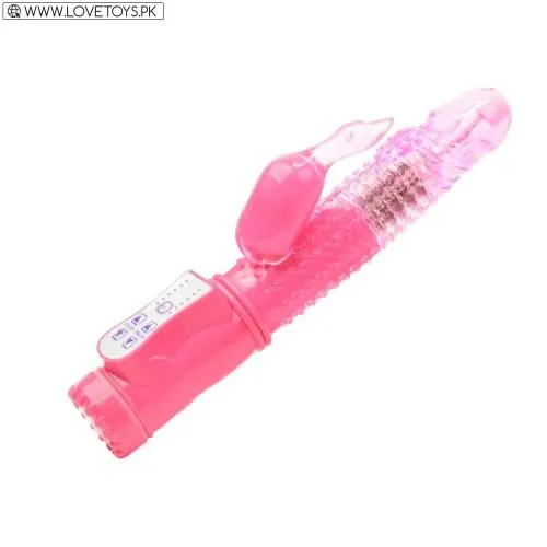 Rotating Battery-Operated Swan Vibrator Pink