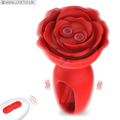 9 Vibration Modes Remote Control Rose Butt Plug