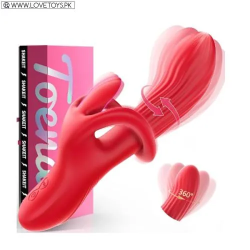 Rabbit Vibrator Sex Toy with 9 Rotating Vibrators