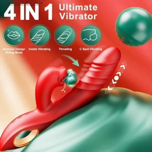 Vibrator Thrusting Dildo Adult Sex Toys 4IN1 In Pakistan